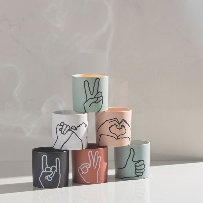 Paddywax Impressions 'Thumbs Up' Scented Candle - Mint Leaf & Cardamom