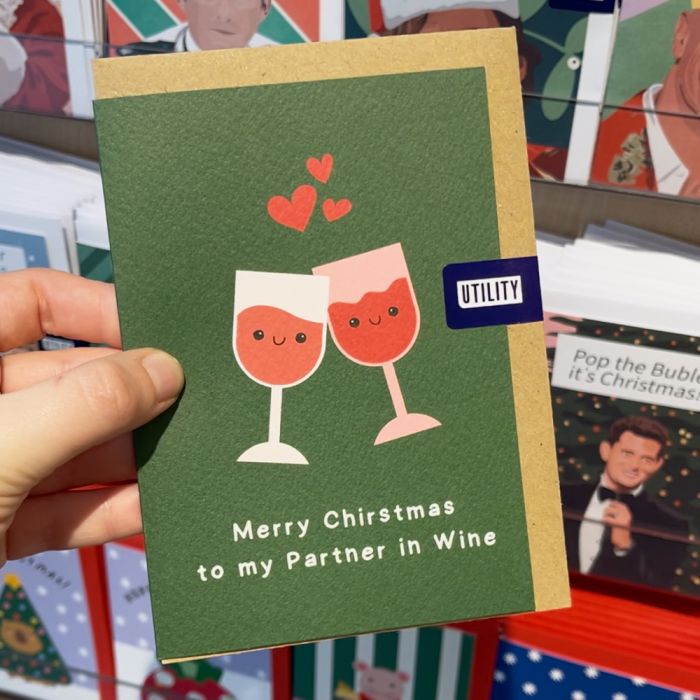 Partner In Wine Christmas Card