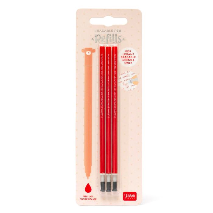 Legami Erasable Pen Refills - Red