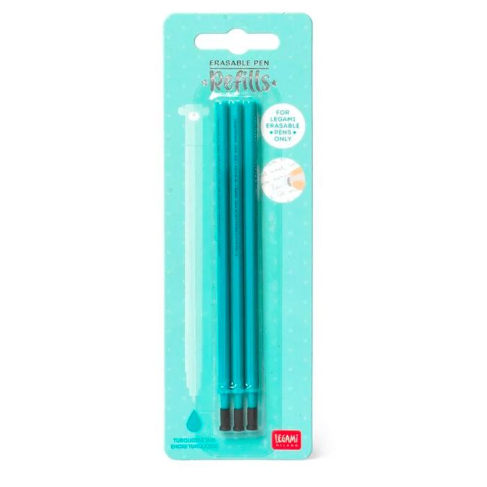 Legami Erasable Pen Refills - Turquoise