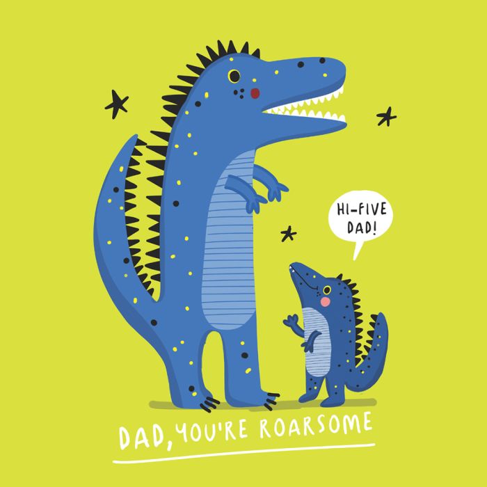 Roarsome Father's Day Card