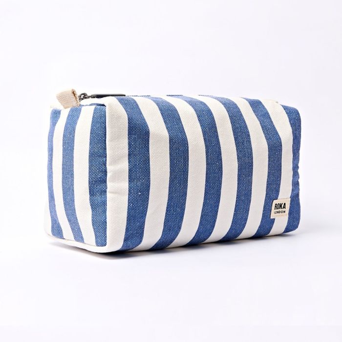 ROKA Mayfair Wash Bag - Denim Stripe