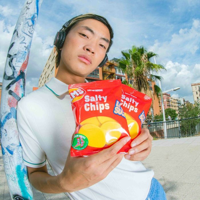 Eat My Socks Salty Chips Red