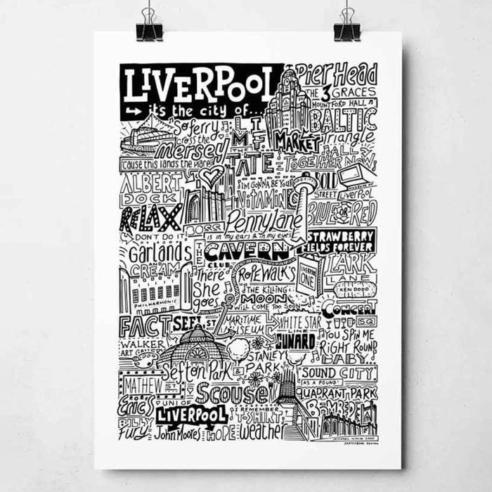 Liverpool Landmarks A3 Print