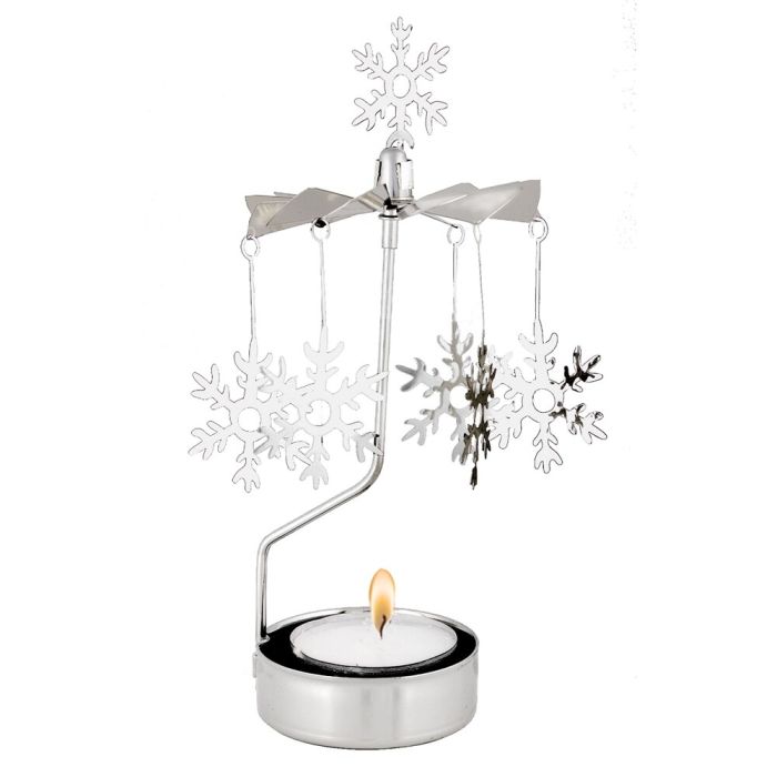 Pluto Design Snowflake Rotary Candle Holder