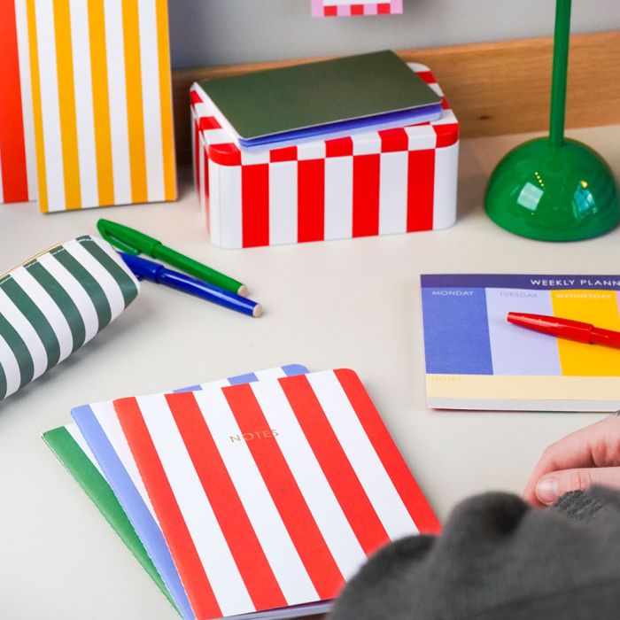  Set of 3 A5 Breton Stripe Notebooks