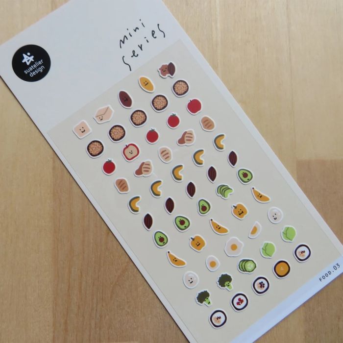 Suatelier Mini Series Sticker Sheet 104 Food 03 Fruit + Veg