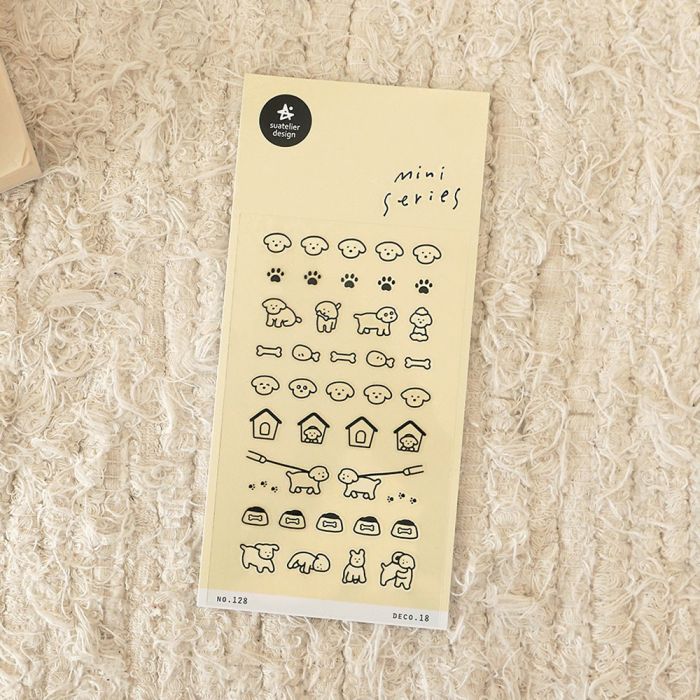Suatelier Mini Series Sticker Sheet 128 Deco 18 Dogs