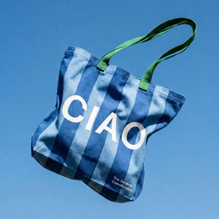 The General Classification Ciao Striped Tote Bag - Navy & Green
