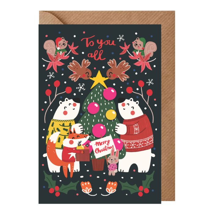 To You All Woodland Creatures Christmas Card