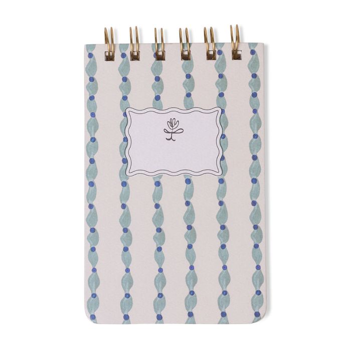 Designworks Tulip Twin Wire Notepad - Wavy Blue