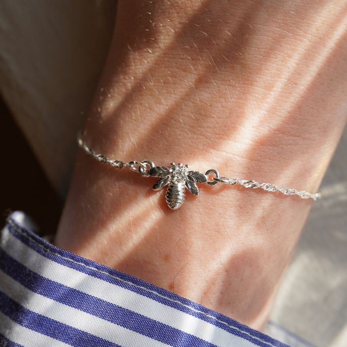 Silver Bee Bracelet