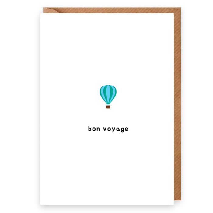 Bon Voyage Air Balloon Card