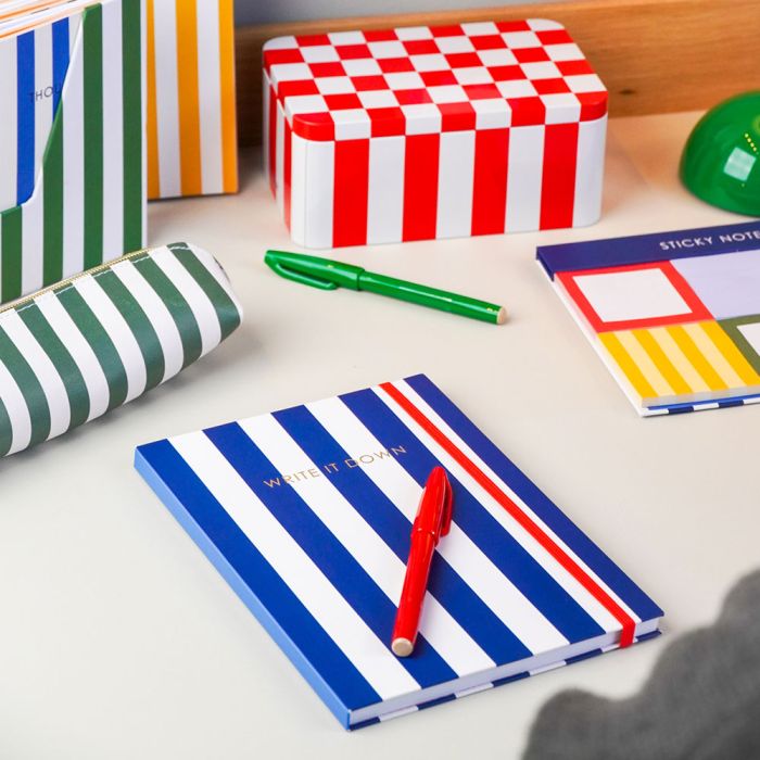 Breton Stripe 'Write It Down' A5 Notebook