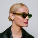 A Kjaerbede Winnie Sunglasses - Light Olive Transparent 