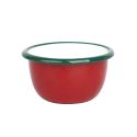 Red Enamel Christmas Snack Bowl Cranberries