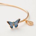 Fable England Enamel Blue Butterfly Bangle