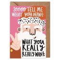 Tell Me What You Want Christmas Card