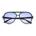 OKKIA Alessio Sunglasses - Midnight (Blue Lens)