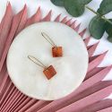 Aloe Amber Tortoiseshell Oval Hoops