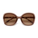 OKKIA Anna Sunglasses - Pink Light Havana (Brown Lens)