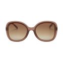 OKKIA Anna Sunglasses - Pink Light Havana (Brown Lens)