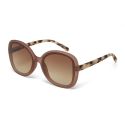 OKKIA Anna Sunglasses - Pink Light Havana (Brown Lens)