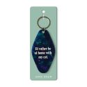 At Home With My Cat Retro Keyring