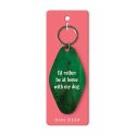 At Home With My Dog Retro Keyring
