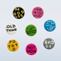 David Shrigley Set of 8 Pin Badges