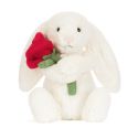 Jellycat Bashful Cream Bunny with Rose