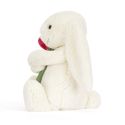 Jellycat Bashful Cream Bunny with Rose