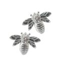 Silver Stud Earrings - Bee