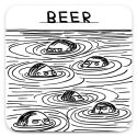 David Shrigley Beer Swimmers Coaster