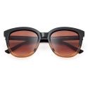 A Kjaerbede Billy Sunglasses - Black/Brown Transparent