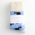 Miss Sparrow Thick Winter Socks Cats Blue