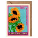 Blooming Marvellous Day Sunflowers Birthday Card