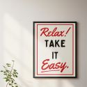 Blue Iris Relax Take It Easy A3 Print