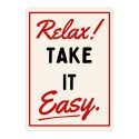  Blue Iris Relax Take It Easy A4 Print