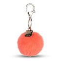 Bon Ton Toys Smiley Fuzzy Keychain - Coral