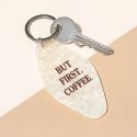 But First, Coffee Retro Keyring