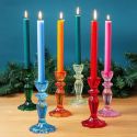 Red Glass Candle Holder
