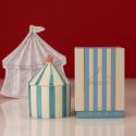 Zesty Lemons Carnival Blue Stripe Candle Activated Charcoal & Matcha - Acrobat