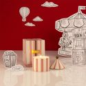 Zesty Lemons Carnival Pink Stripe Candle Fig & Neroli - Illusionist