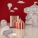 Zesty Lemons Carnival Red Stripe Candle Plum & Pomegranate - Ringmaster