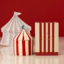 Zesty Lemons Carnival Red Stripe Candle Plum & Pomegranate - Ringmaster