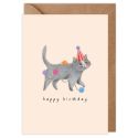 Cat Party Hat Birthday Card