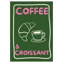 Coffee & Croissant Print