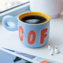 Helio Ferretti Light Blue Chunky Coffee Mug