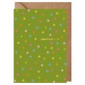 Green Stars Congratulations Card